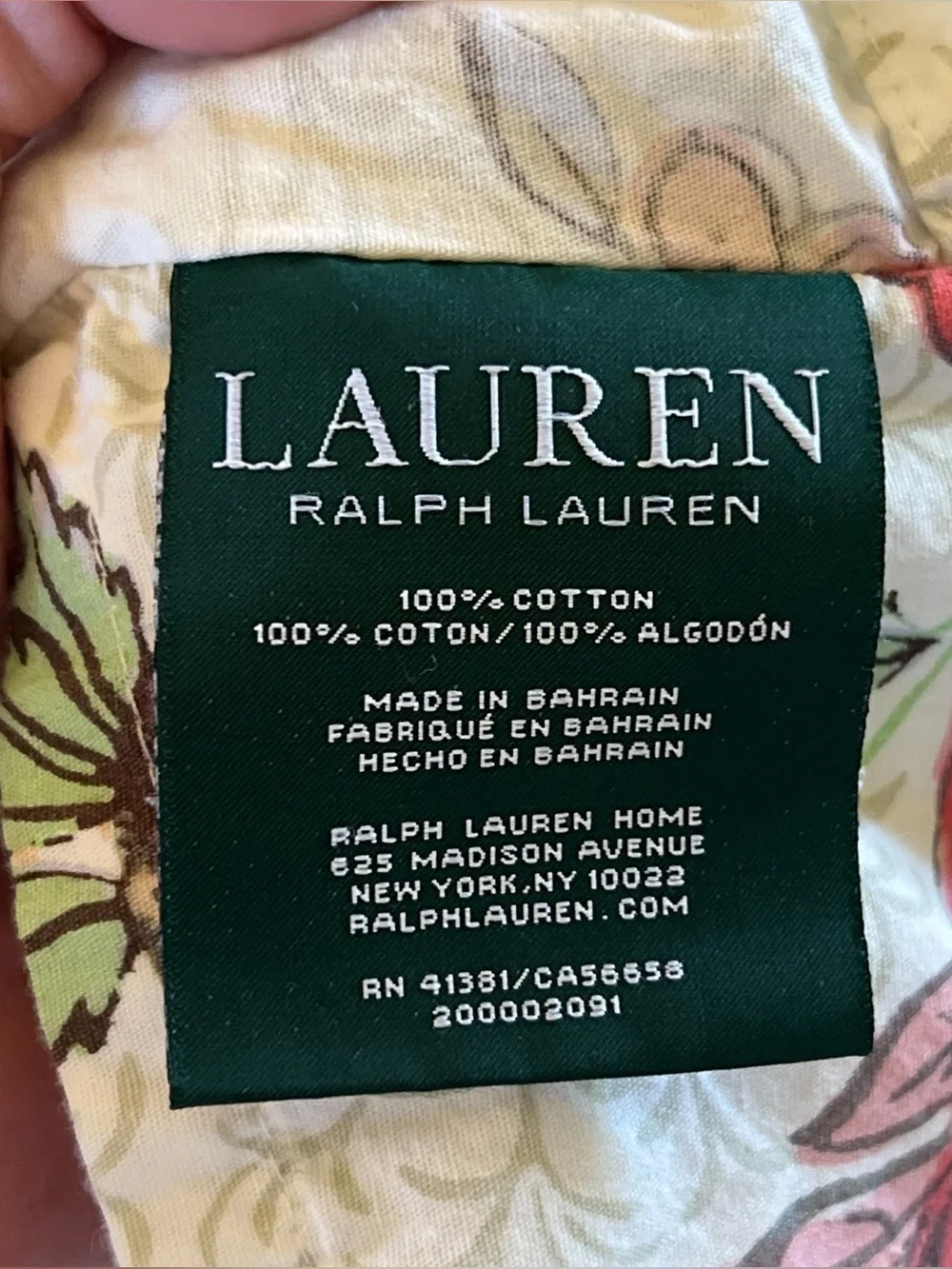 Lauren Ralph Lauren 100% Cotton Floral Paisley Standard Pillow Shams Set Yellow